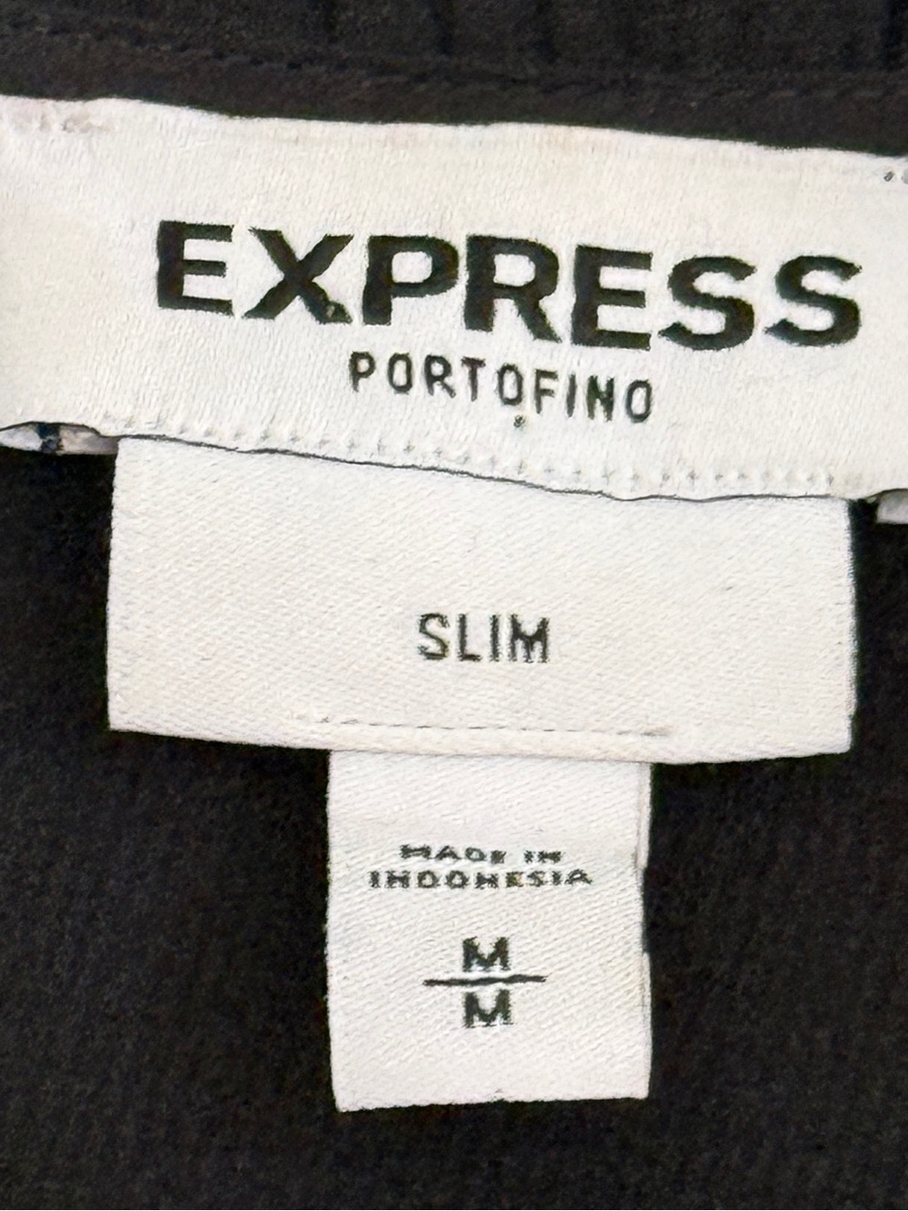 EXPRESS Women's Black Long Sleeve Button Down Slim Portofino Top Size M - Picture 3 of 4